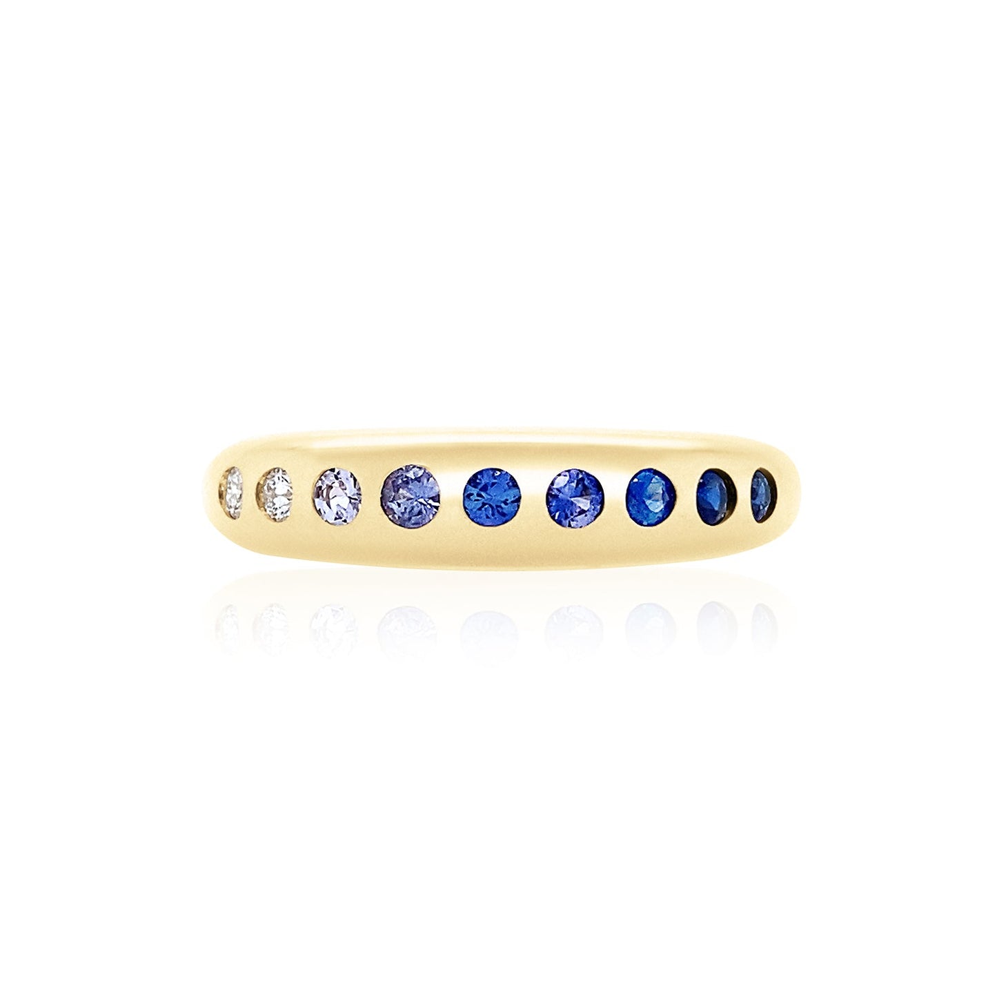 Skinny Nomad Ring - Blue Sapphire Ombre