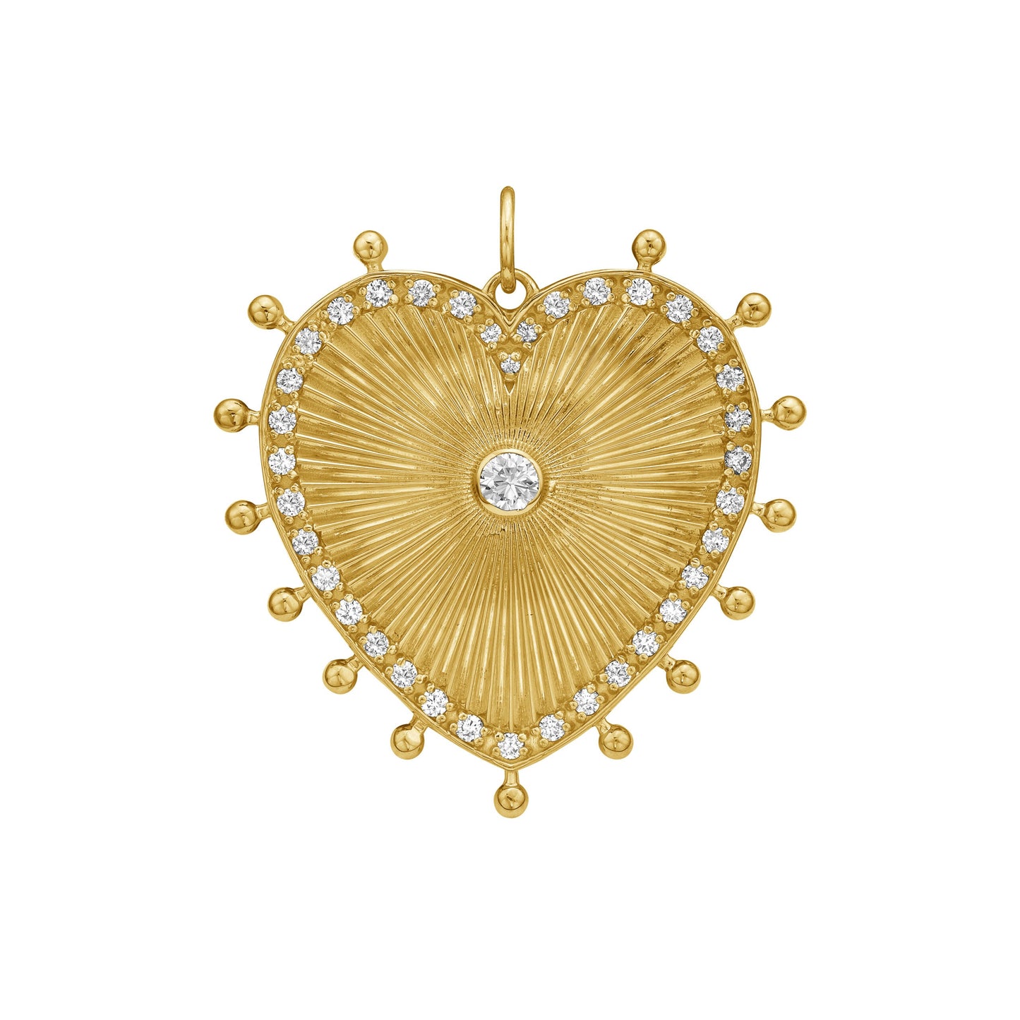 Cassandane Large Diamond Heart Medallion