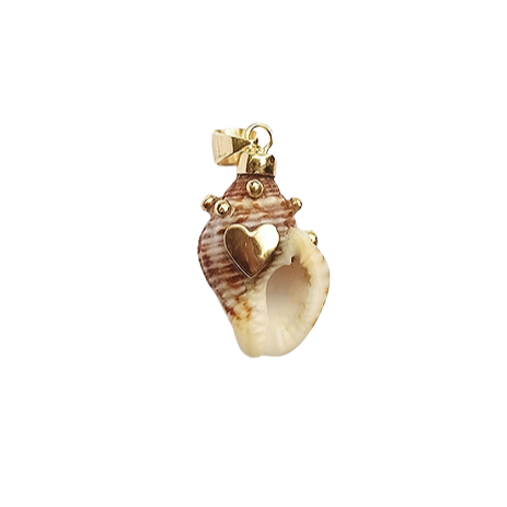 Brown Shell With Gold Balls
