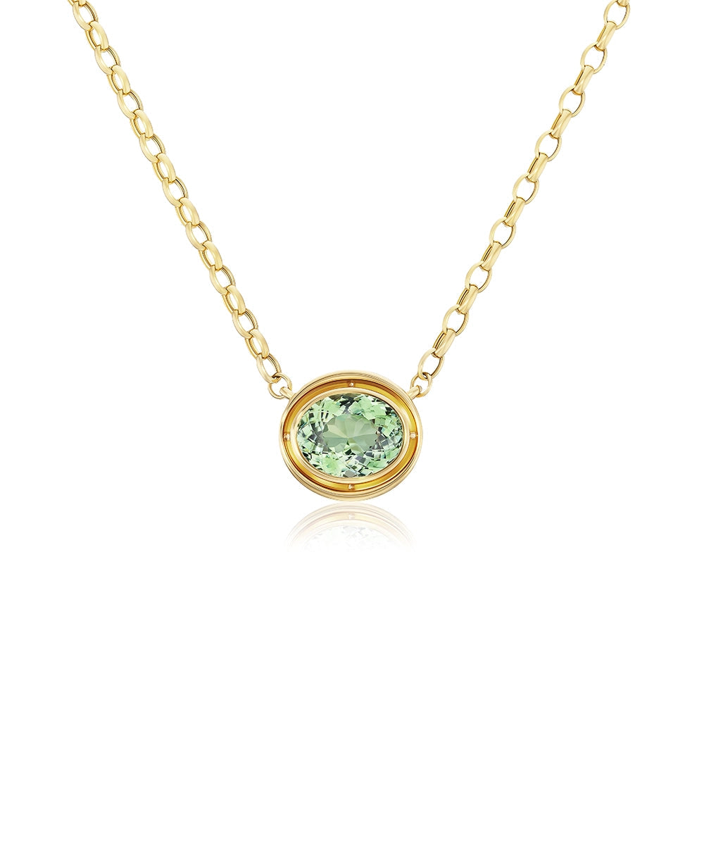Eclipse Necklace with Green Tourmaline