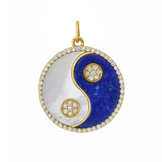 Harmony Lapis Lazuli Yin Yang Medallion