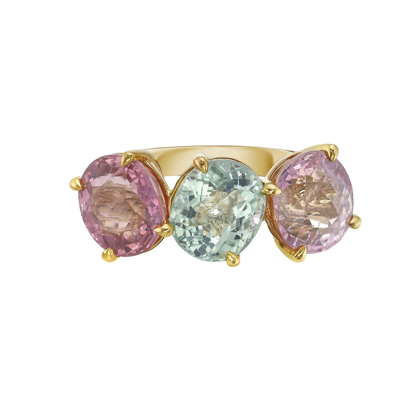 Trio Ring with Pastel Tourmalines