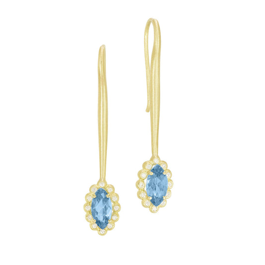 Gem Lolli Earrings - Aquamarine