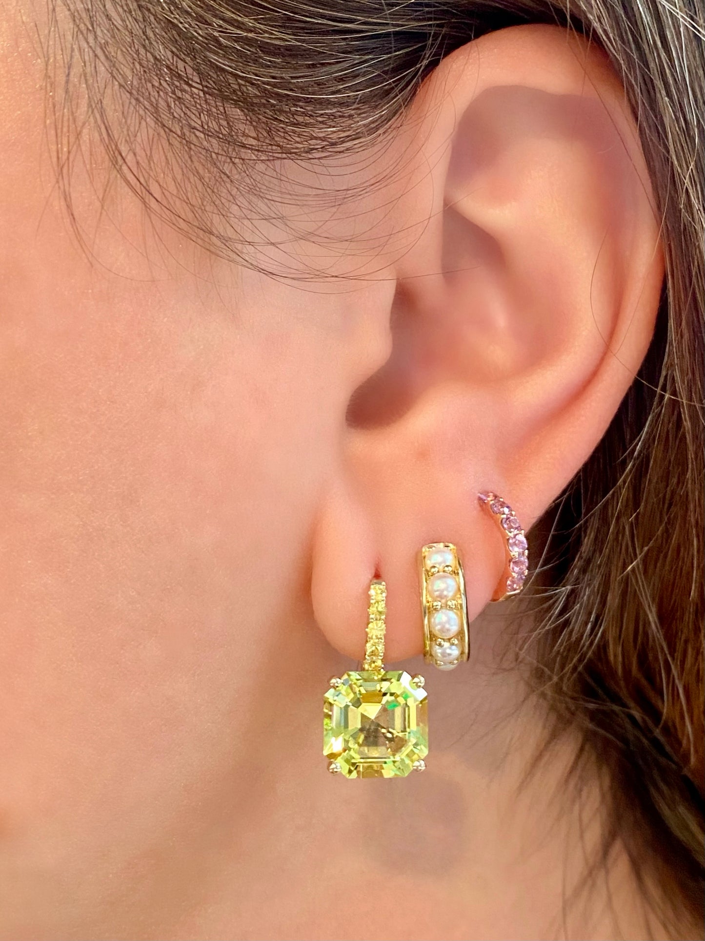 Color Candy Ear Drops - Lemon Quartz