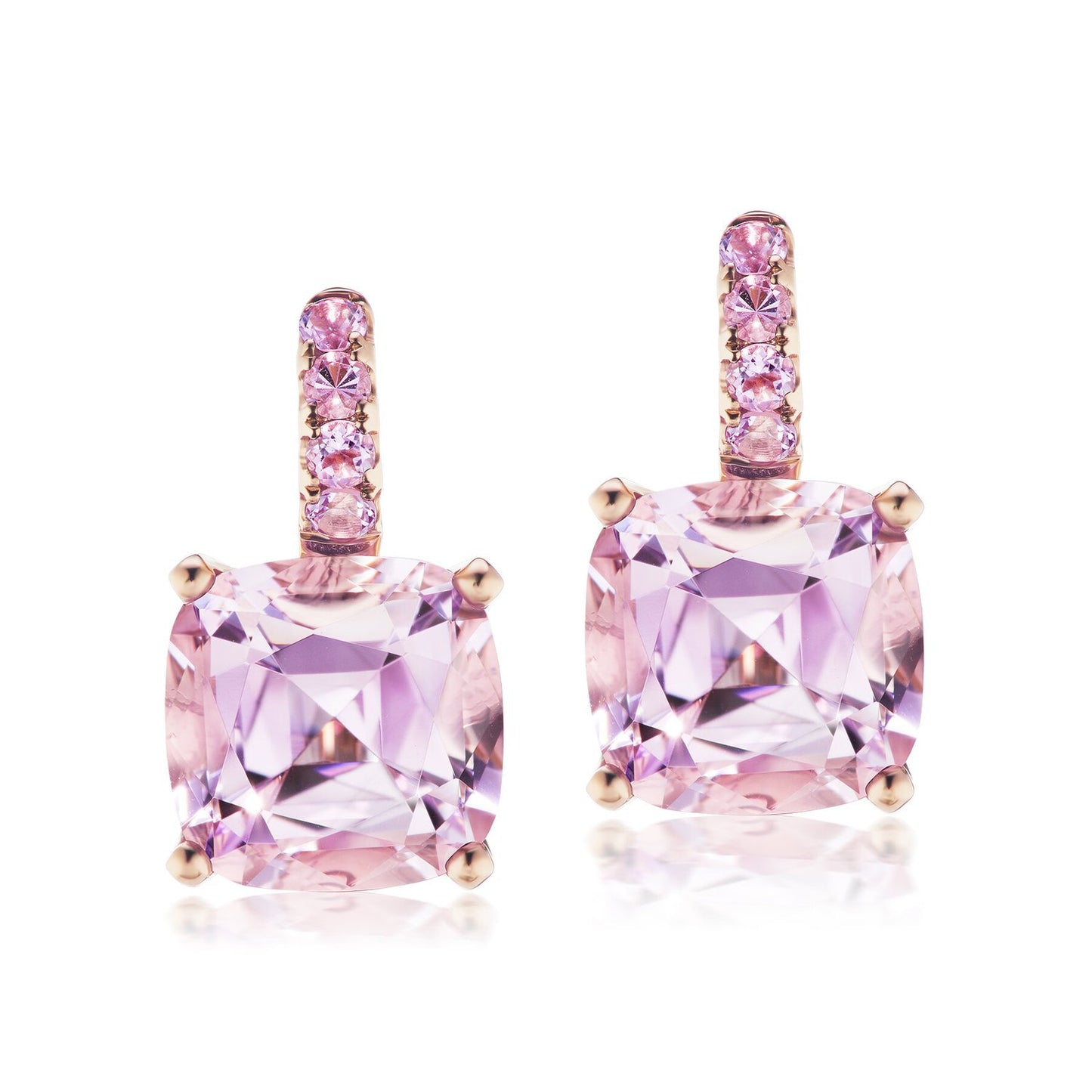 Cirque Drop Earrings with Rose de France Amethyst
