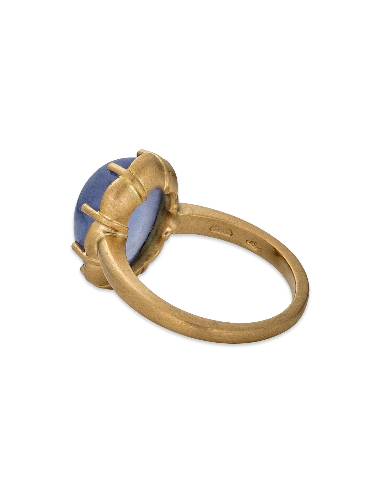 Petite Margot Ring with Blue Chalcedony