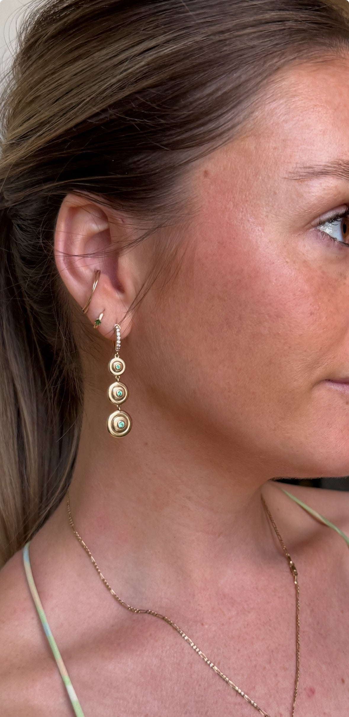 Evolve Chandelier Earring - Emerald
