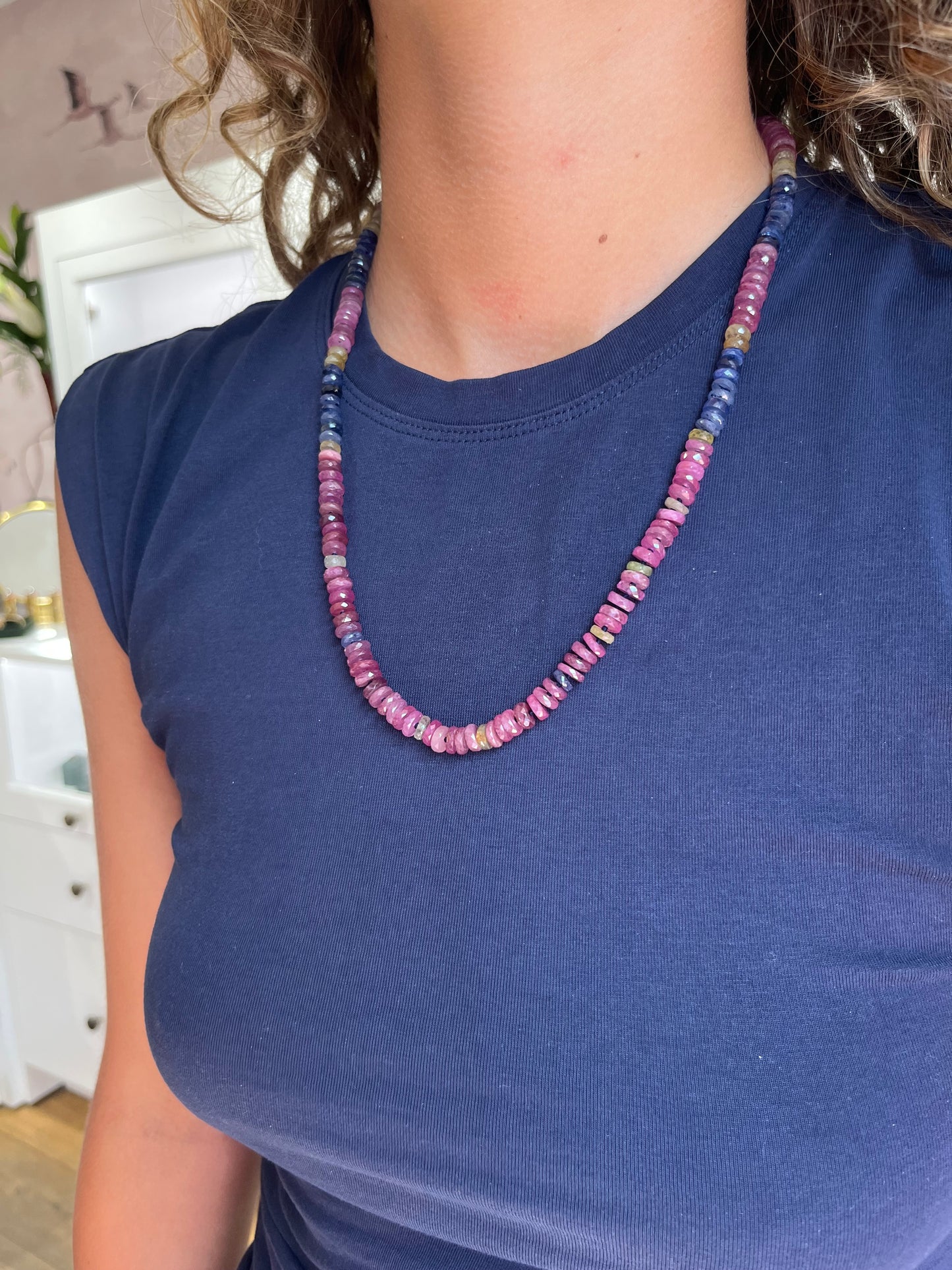 Multi Colored Sapphire Heshi Necklace
