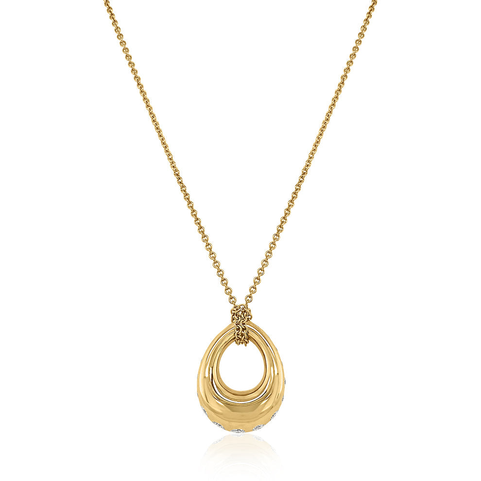 Small Teardrop Disc - Diamond Border