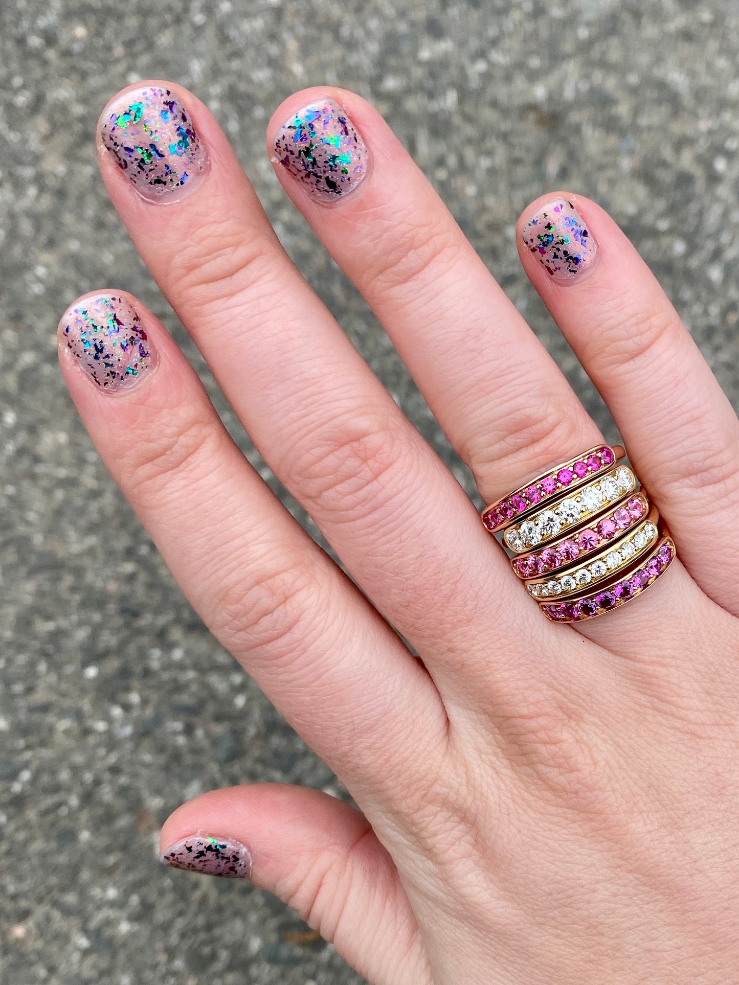 Small Half Eternity Band with Diamonds