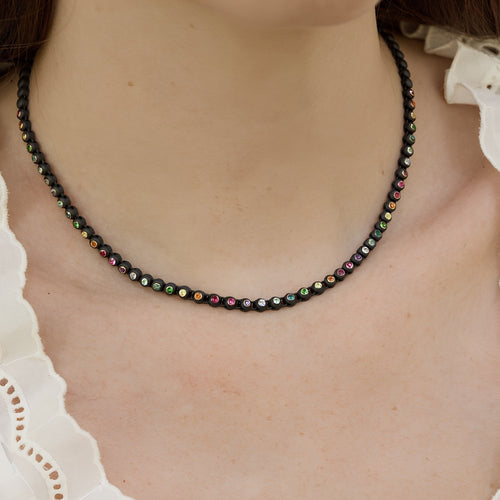 In the Black Mantra Tennis Necklace