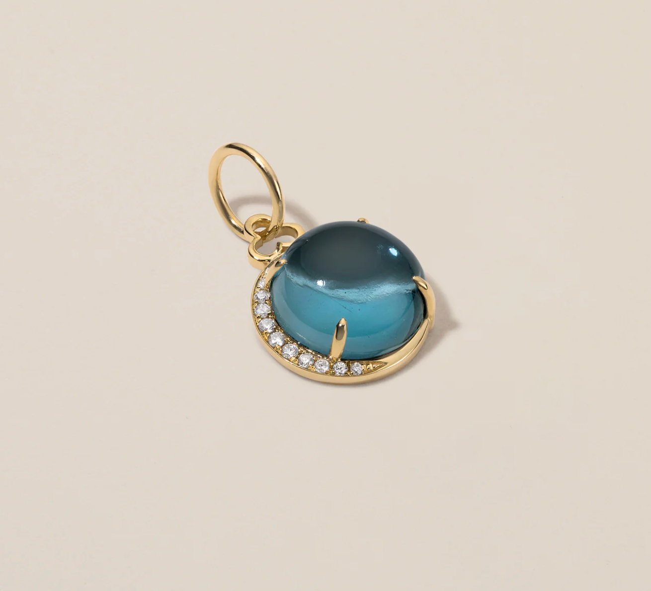 Moon Charm - London Blue Topaz