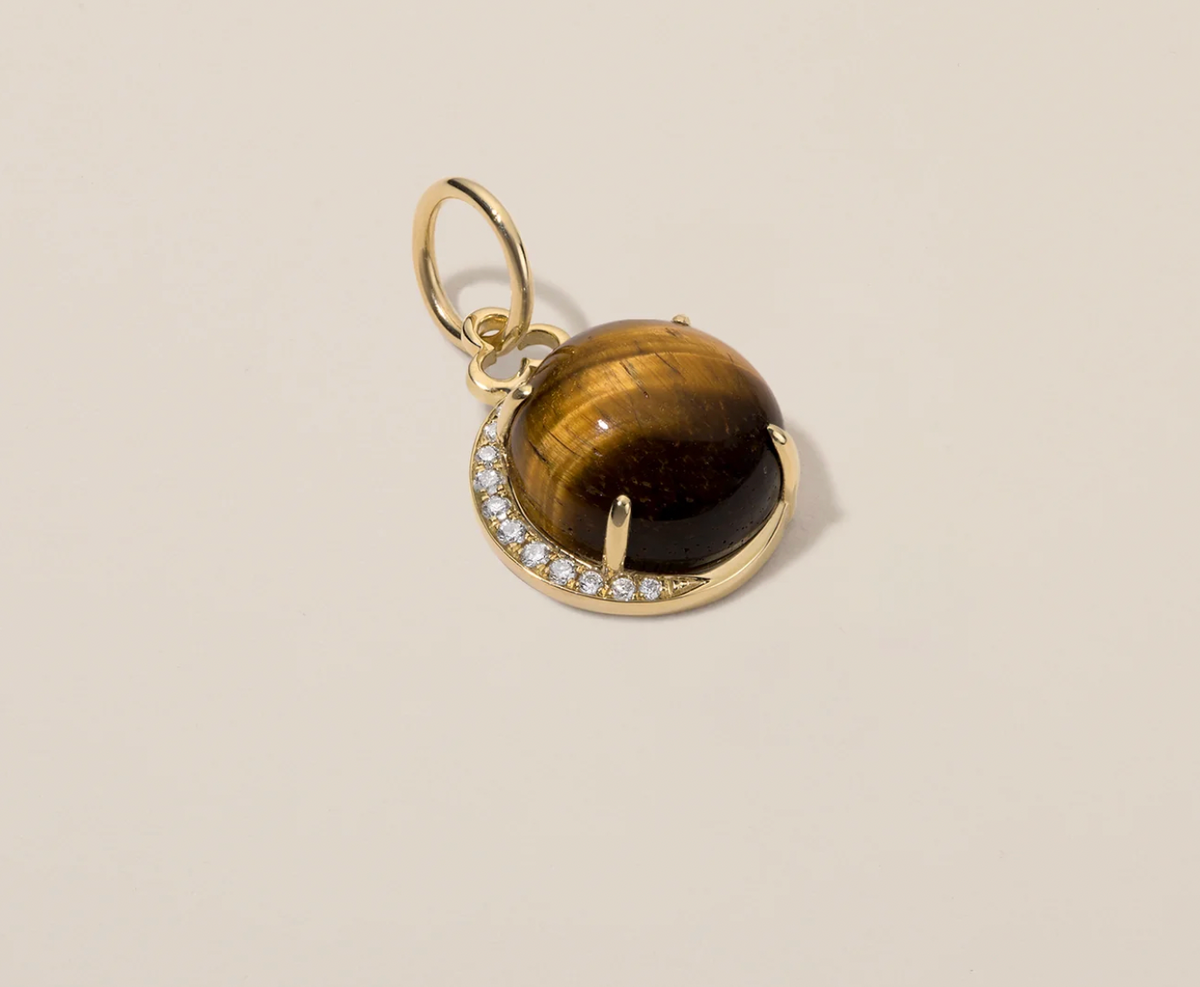 Moon Charm - Tiger's Eye