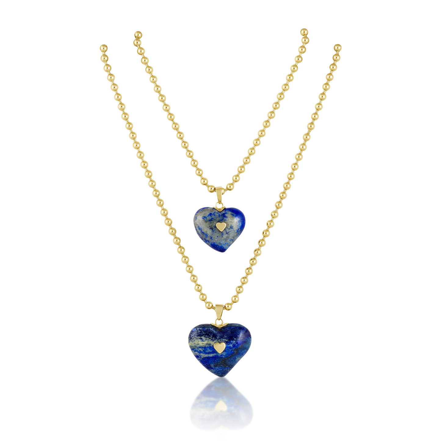Small Blue Lapis Studded Heart (Bail)