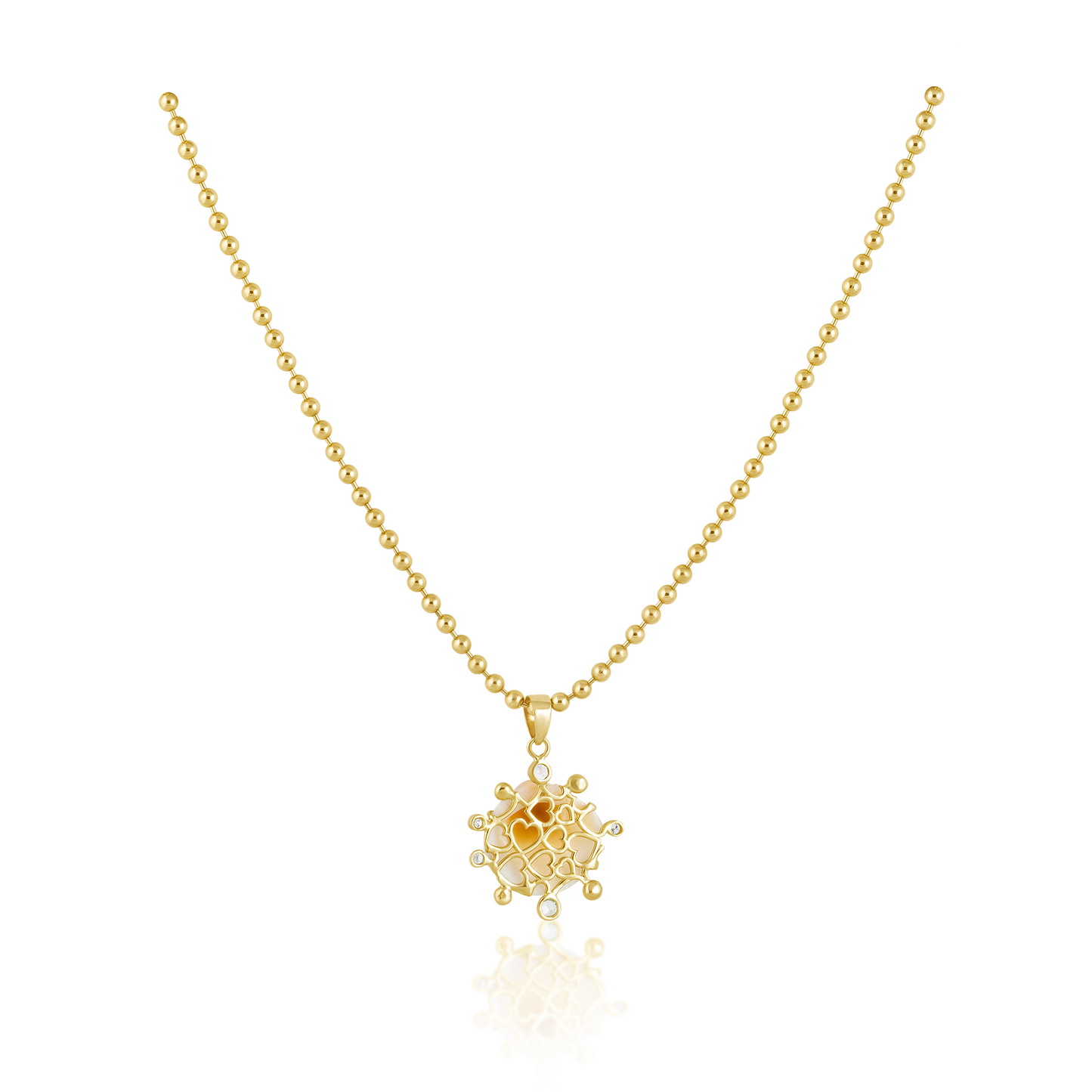 White Shell Halo Pendant