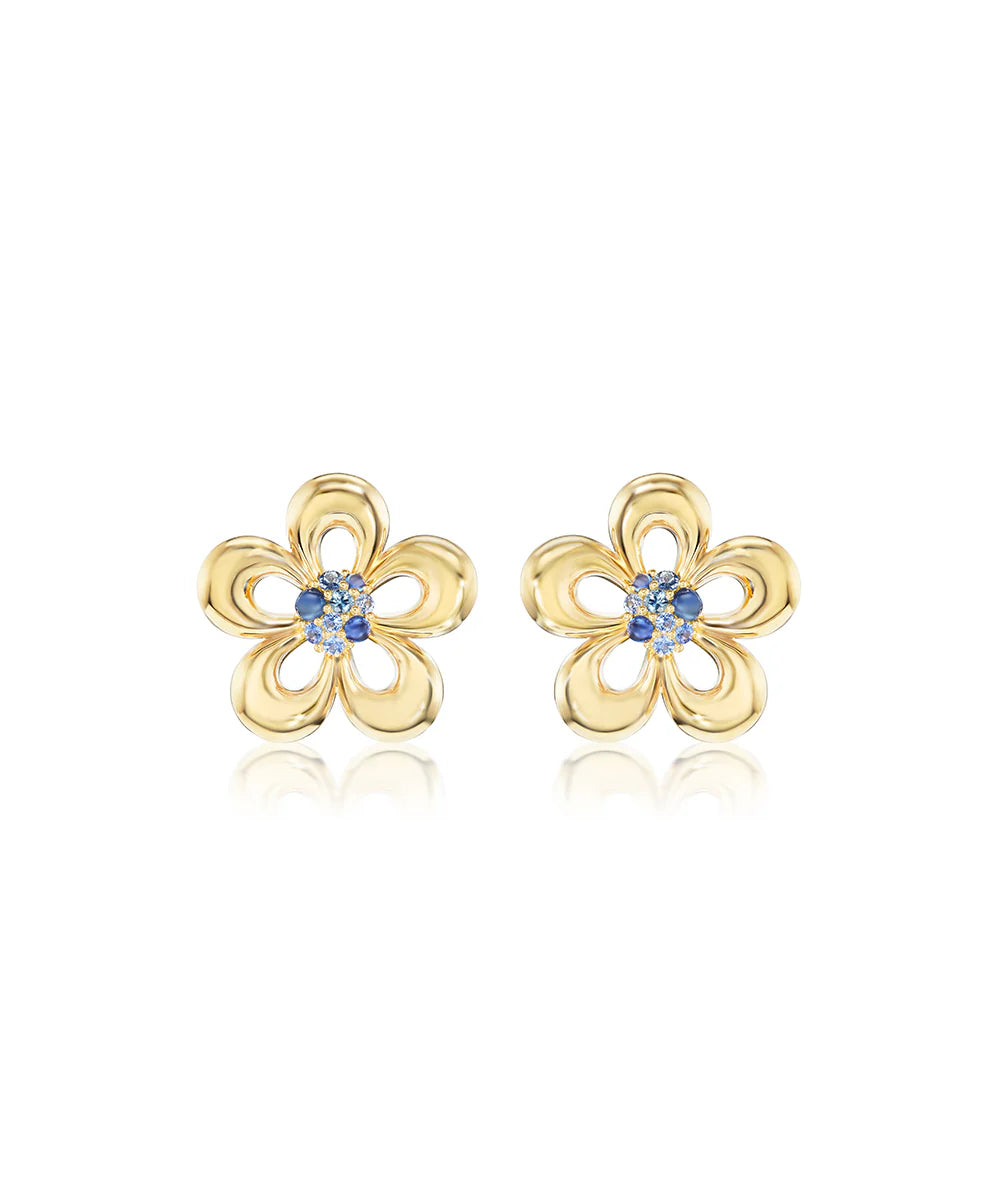 Eyelet Flower Earrings - 19mm