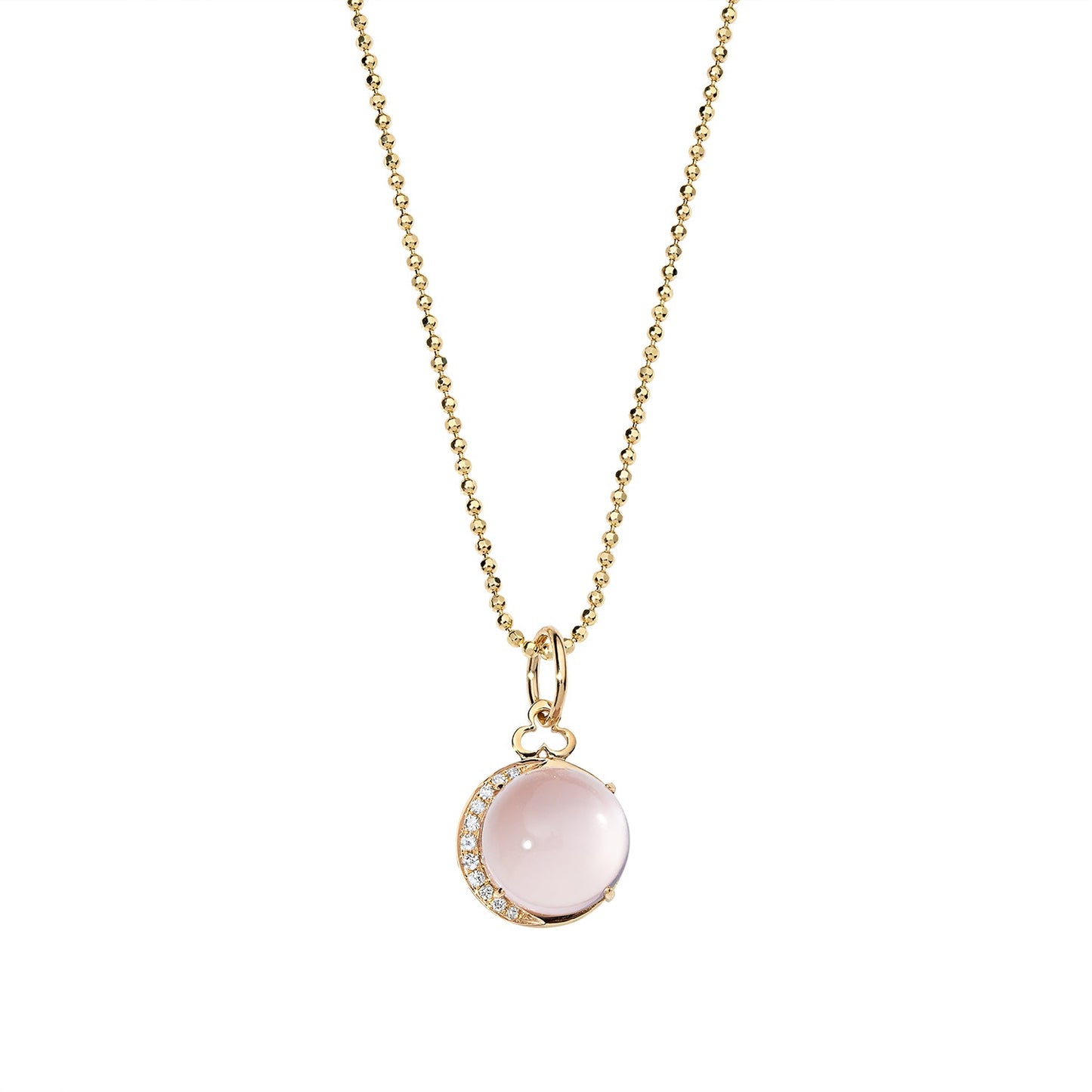 Moon Charm - Rose Quartz