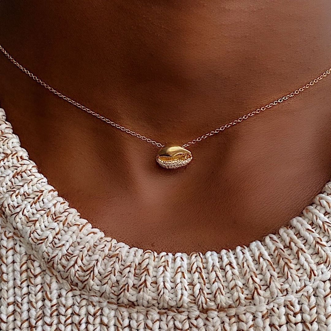 Le Cauri Demi Pave Diamond Necklace