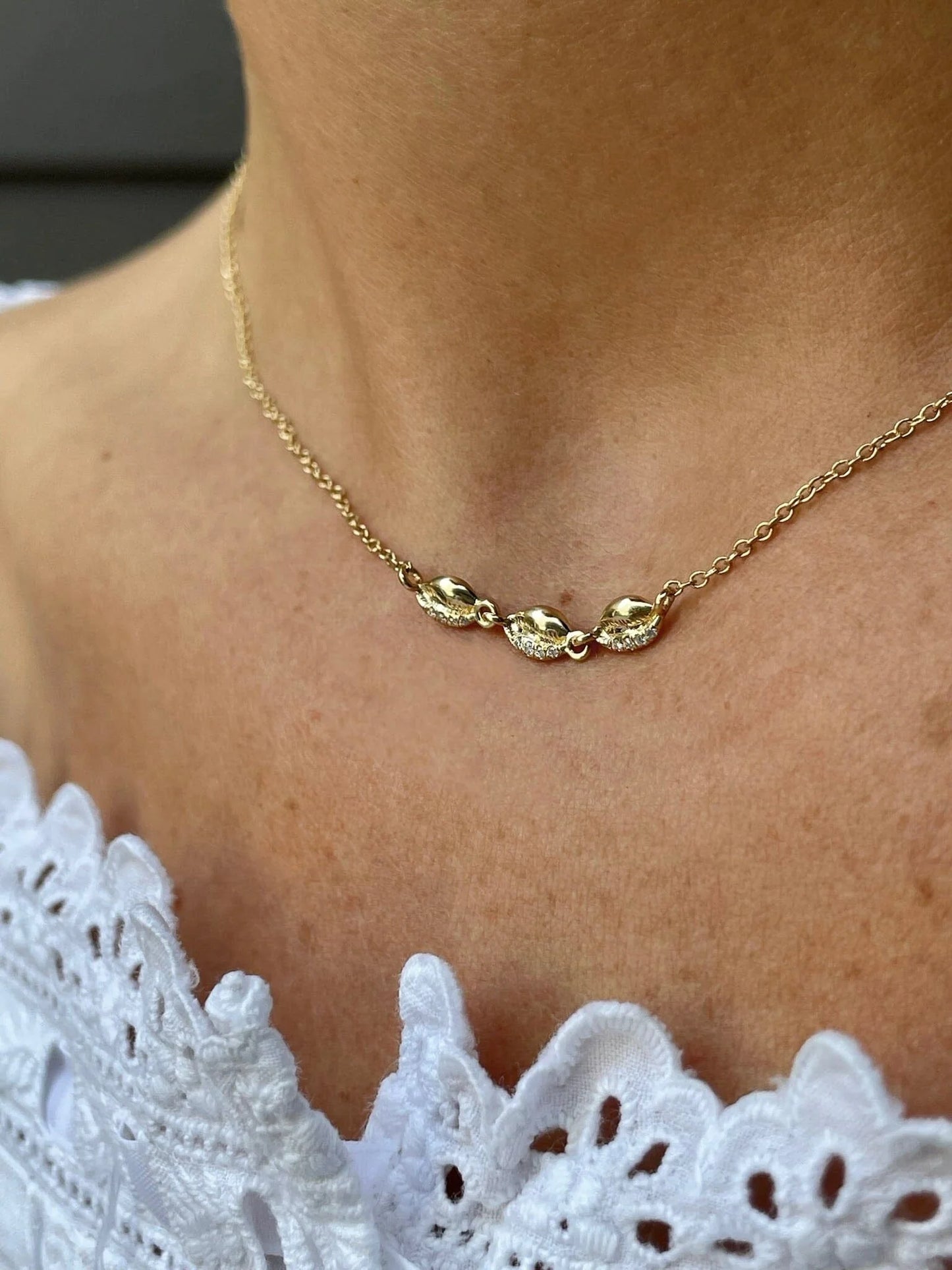 Le Cauri Triple Shell Necklace