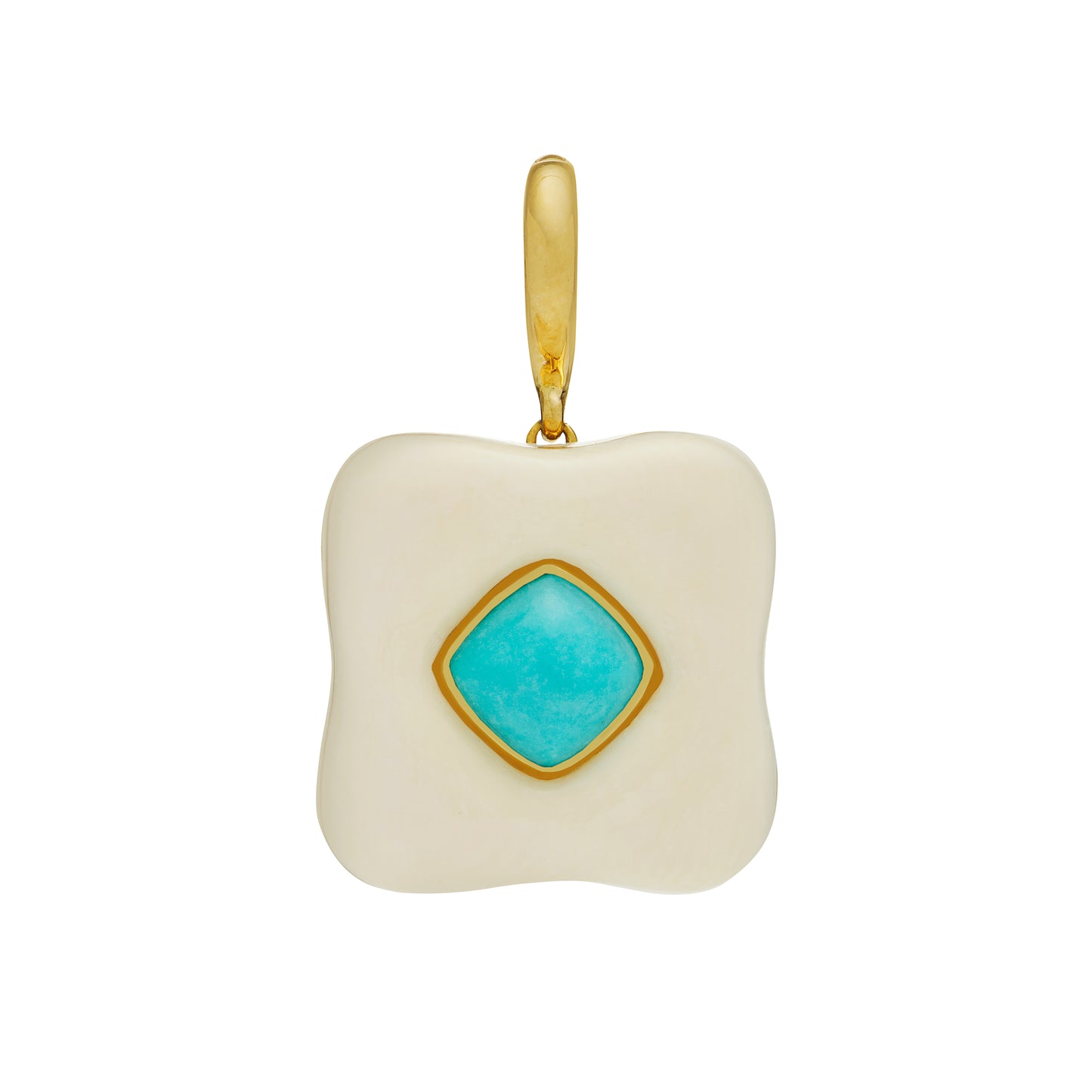 Maxi Draper Mastodon and Turquoise Pendant
