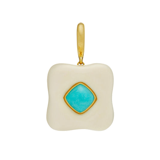 Maxi Draper Mastodon and Turquoise Pendant