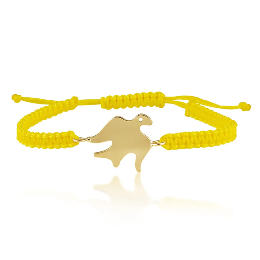 Bird Friendship Bracelet with Yellow Cord