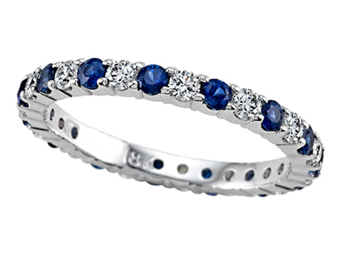 Diamond & Sapphire Eternity Band