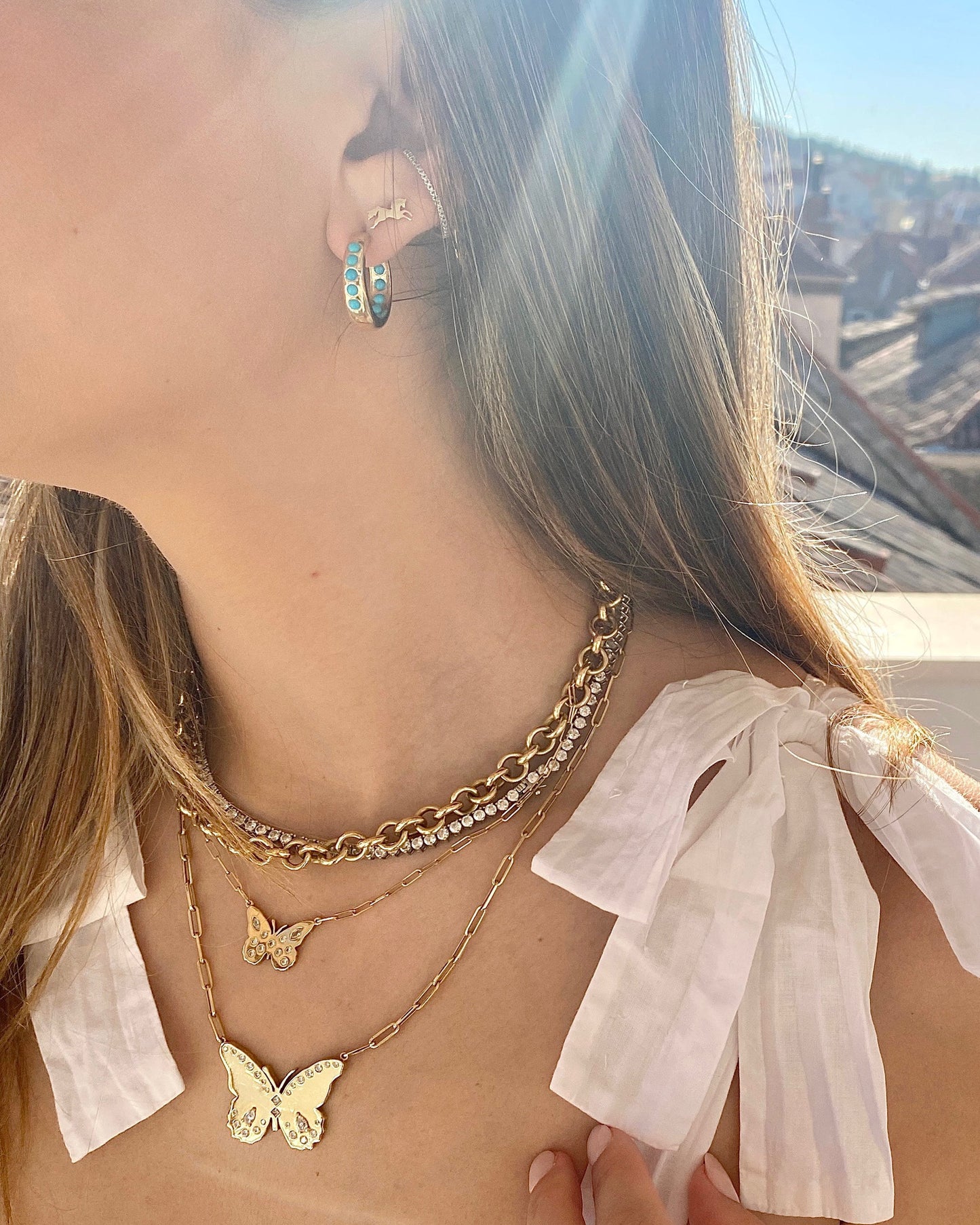 Turquoise Nomad Hoops