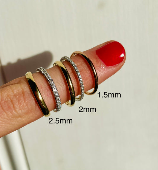 Classic Gold Band - 2.5mm Width