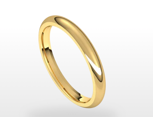 Classic Gold Band - 2.5mm Width