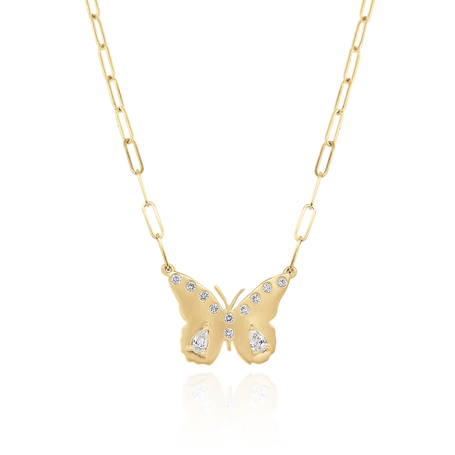 Stacey Small Butterfly Necklace - Diamonds