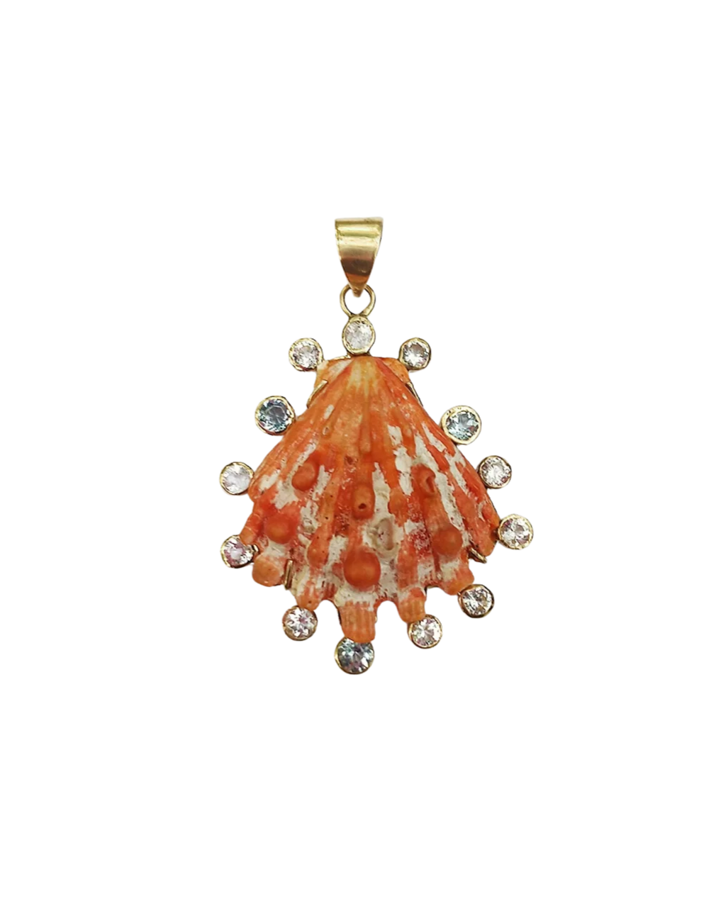Orange Halo Lions Paw Charm