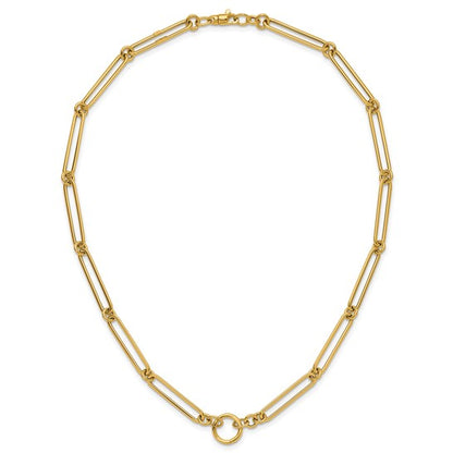 Fancy Elongated Link Necklace - 18"