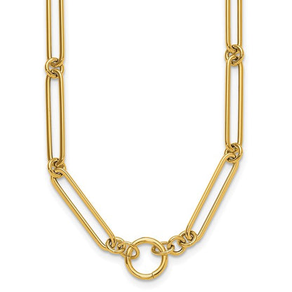 Fancy Elongated Link Necklace - 18"