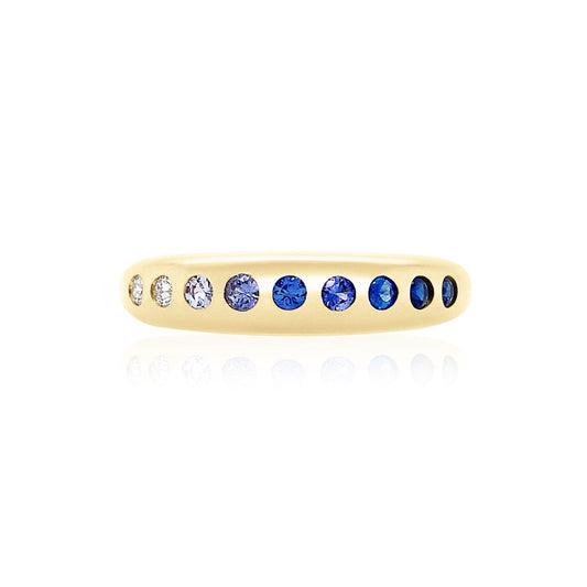 Skinny Nomad Ring - Blue Sapphire Ombre
