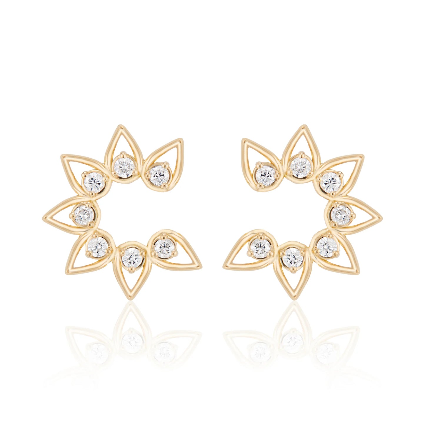 Diamond Laurel Earrings