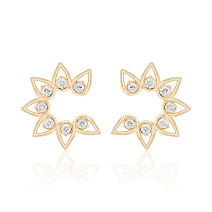 Diamond Laurel Earrings