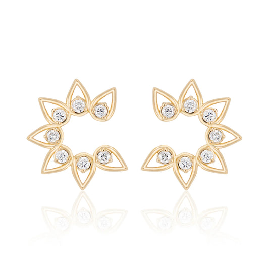 Diamond Laurel Earrings