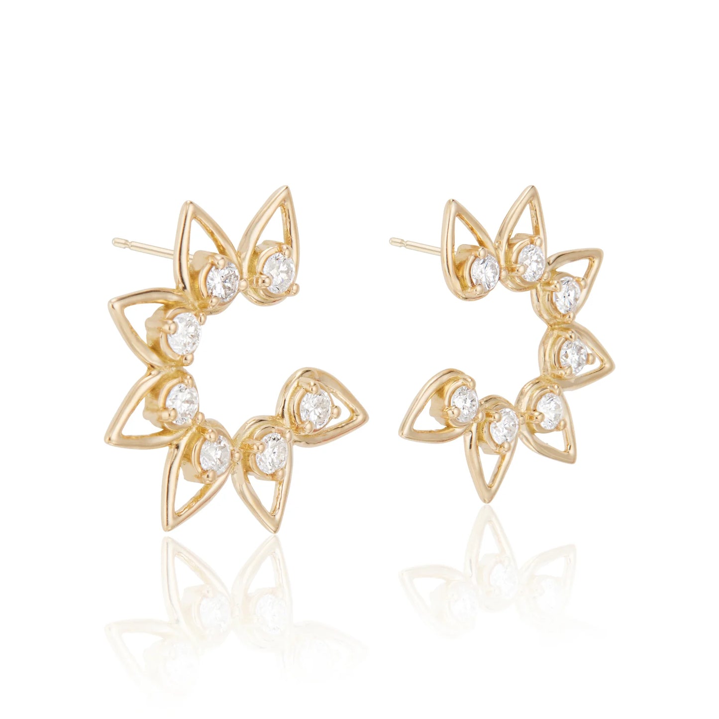 Diamond Laurel Earrings