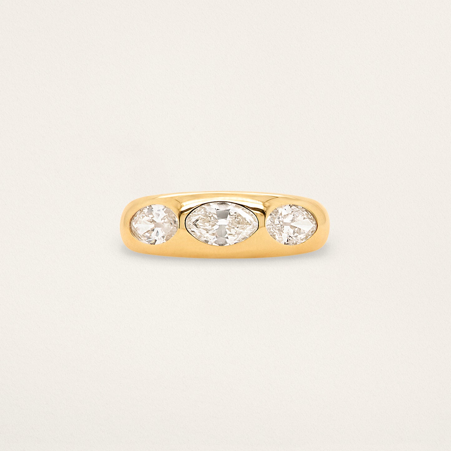 Three Moval Classic Nomad Ring with Diamonds