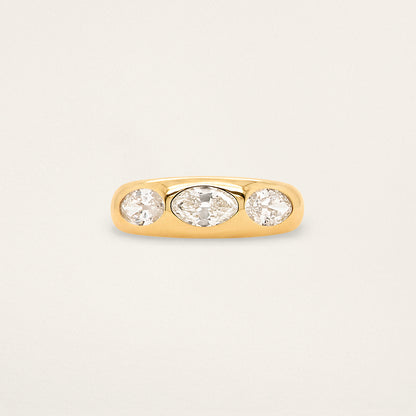 Three Moval Classic Nomad Ring with Diamonds