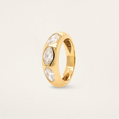 Three Moval Classic Nomad Ring with Diamonds
