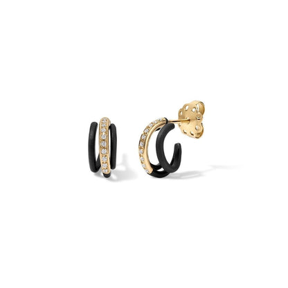 Huggs Earrings - In the Black