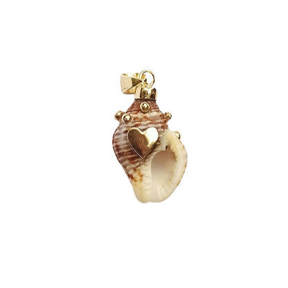 Brown Shell With Gold Balls
