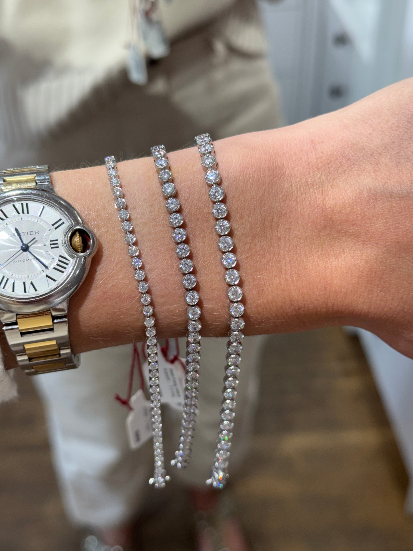 Bezel Prong Tennis Bracelet - 4ctw