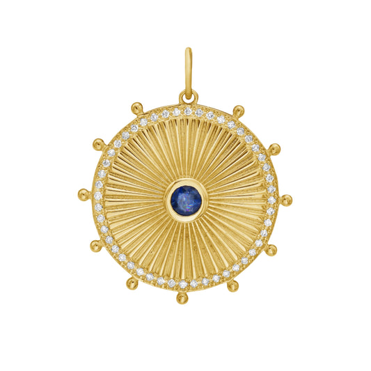 Cassandane Medium Sapphire Sun Medallion