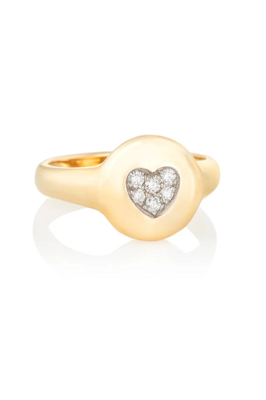 Sweetheart Pinky Ring - Diamonds