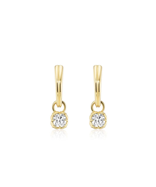 Bloom Drop Earrings With Diamonds