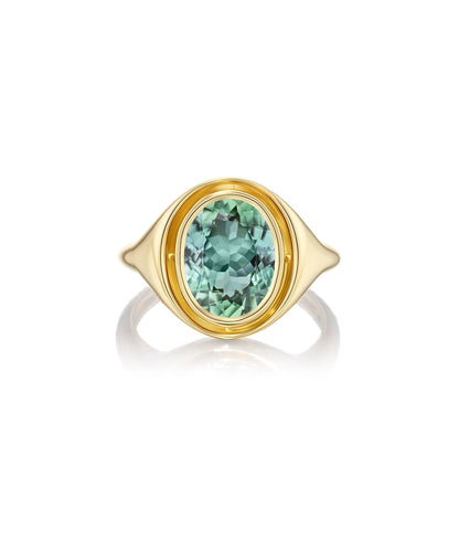 Eclipse Ring with Green Tourmaline
