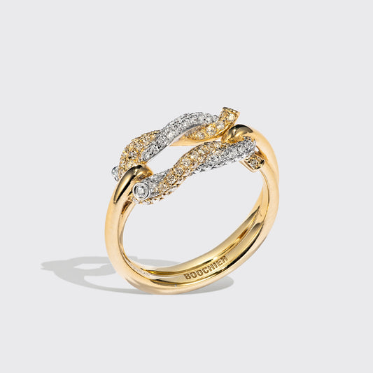 Ties Buckle Ring - Full Diamond